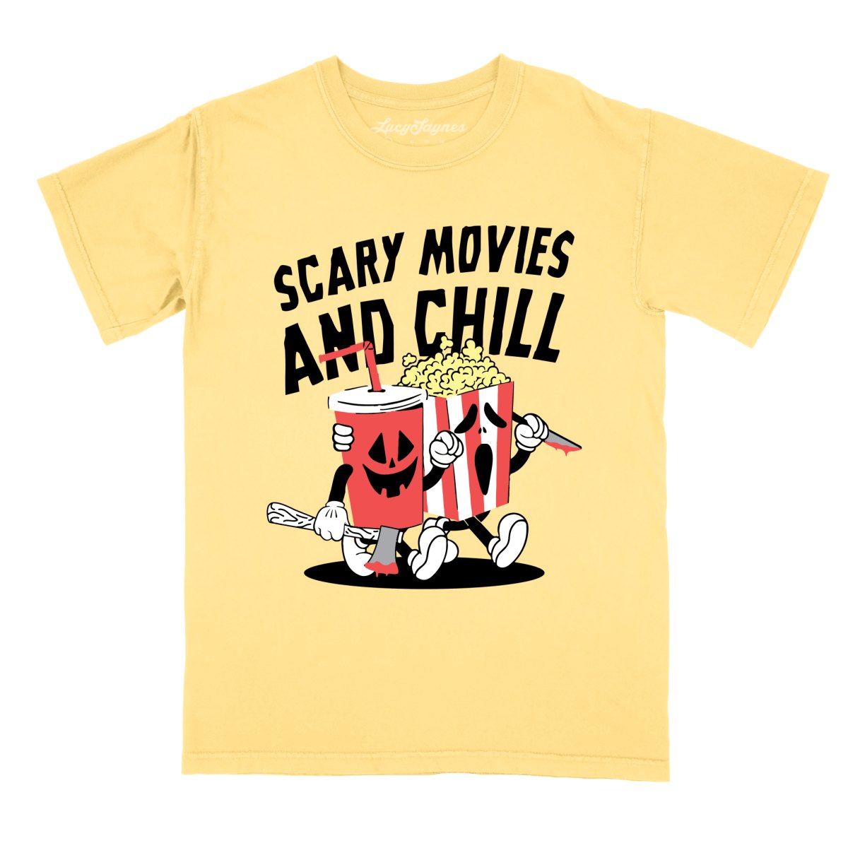 Scary Movies and Chill Comfort Colors Tee