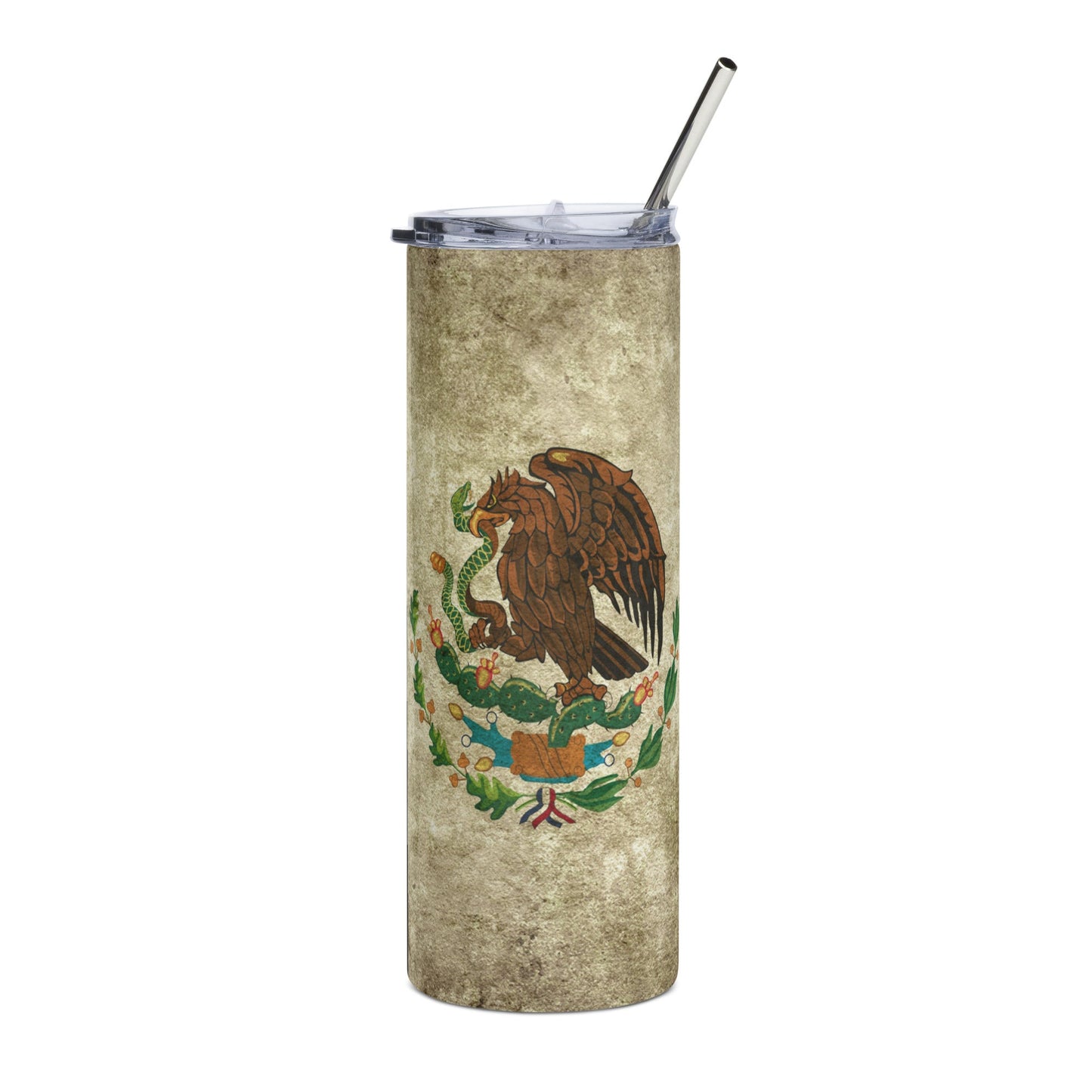 Vintage Mexico Flag Stainless Steel Tumbler 20oz