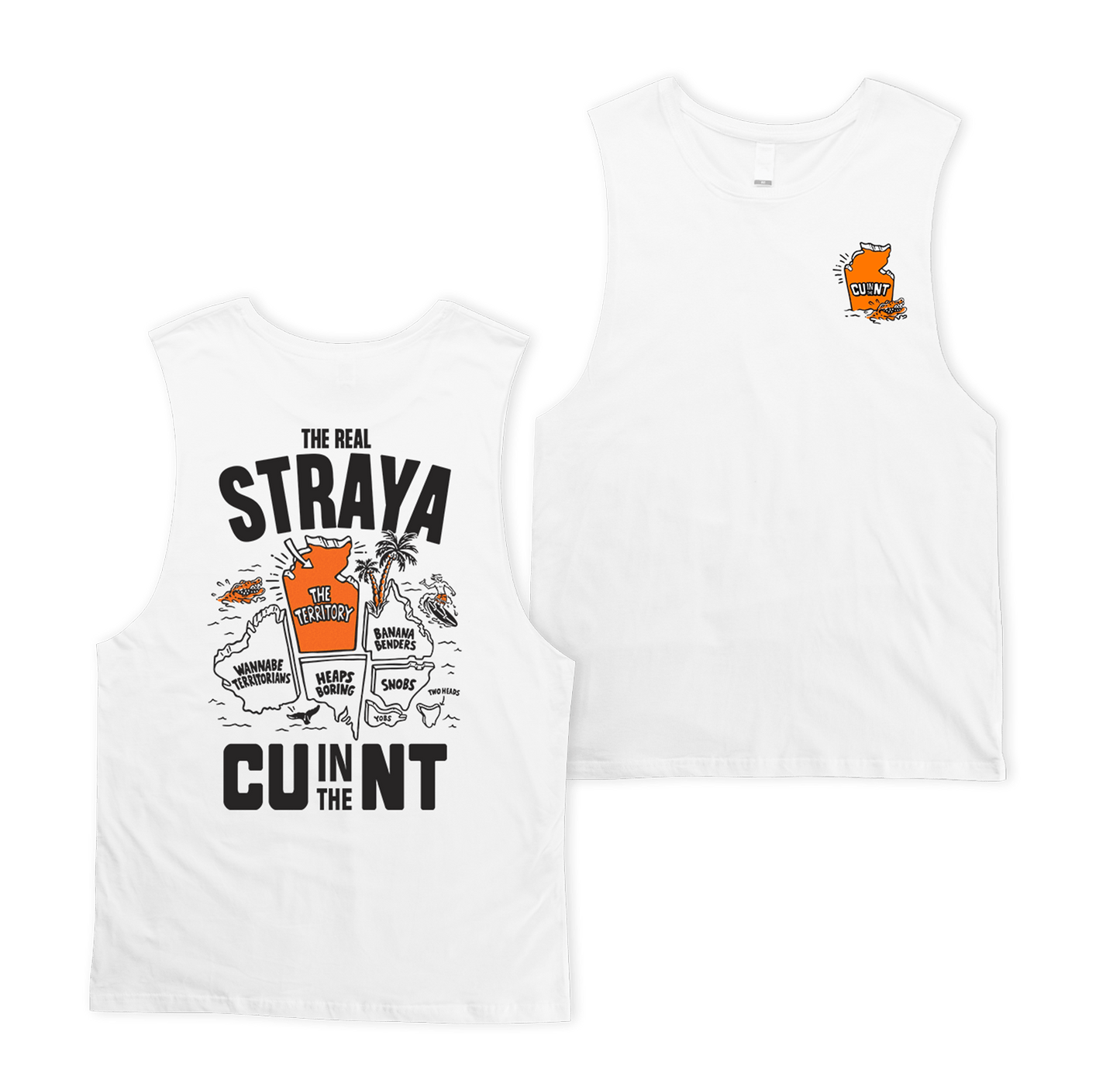 Straya 2025 Muscle Tee White