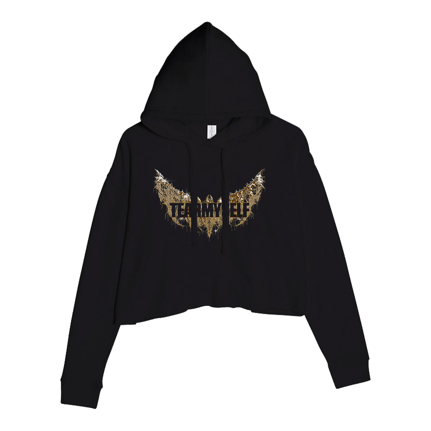 Tearmyself - Gold Wings Crop Hoodie