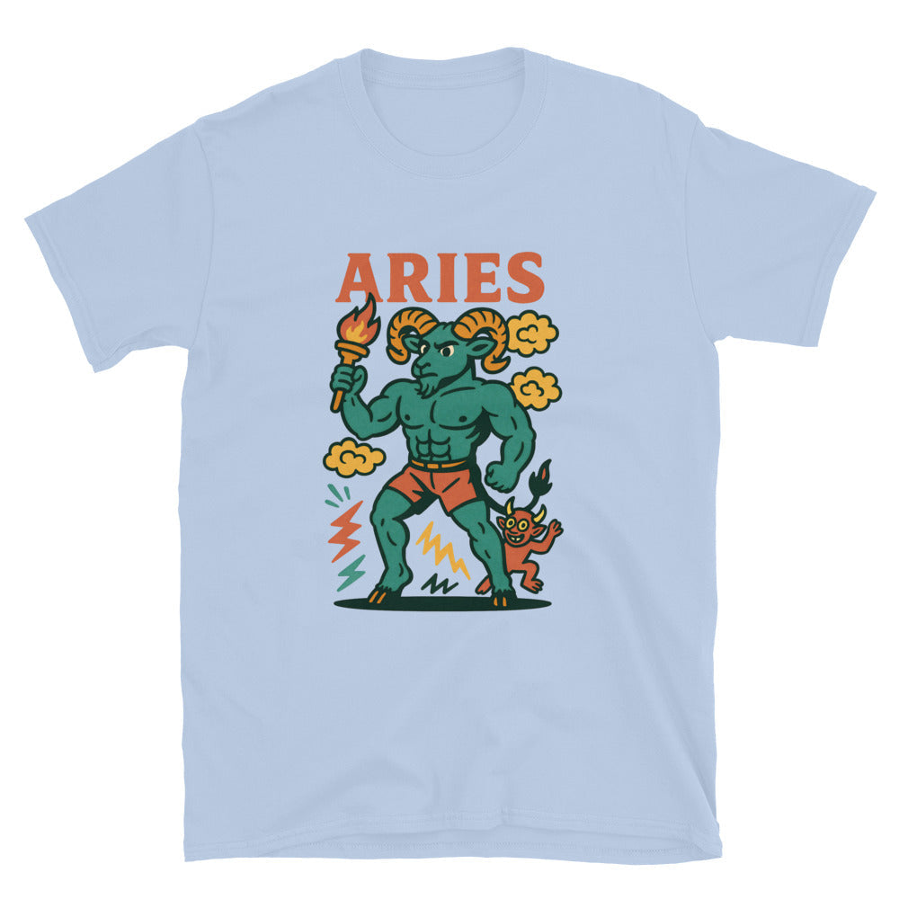 Aries Zodiac Sign (Vintage Comic Style) T-Shirt