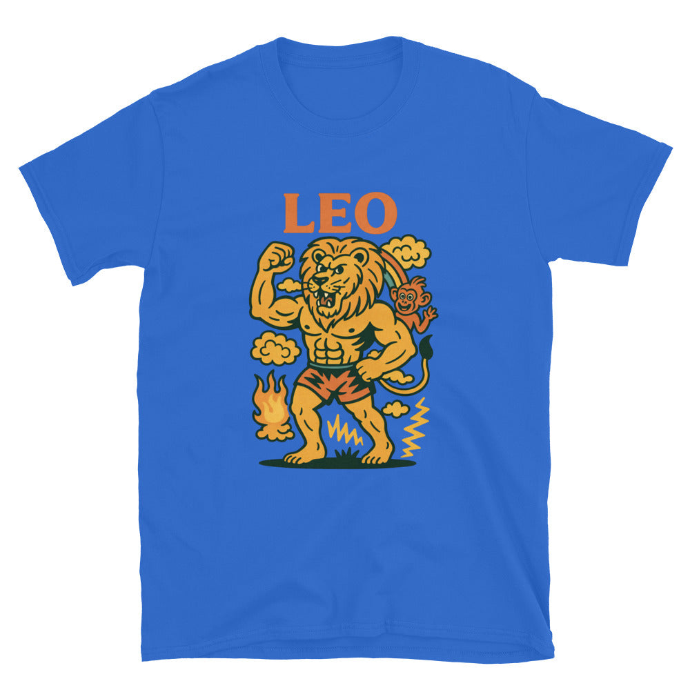 Leo Zodiac Sign (Vintage Comic Style) T-Shirt