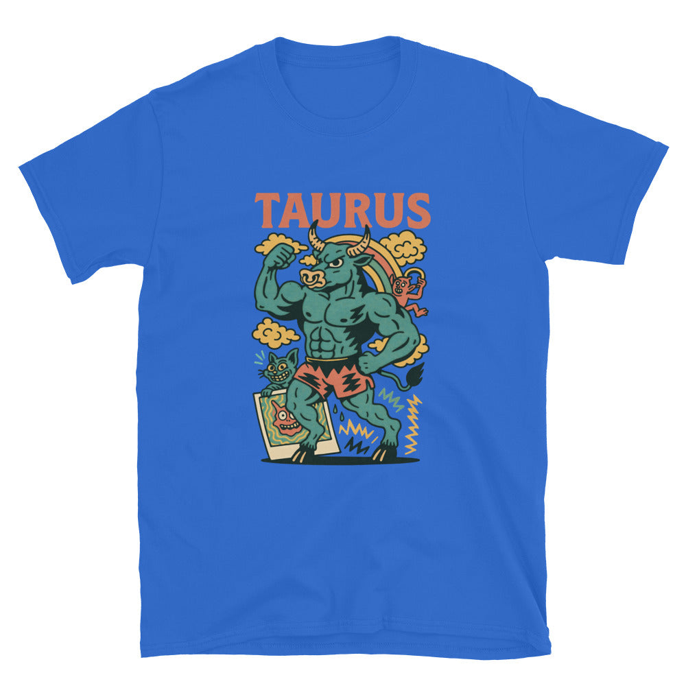 Taurus Zodiac Sign (Vintage Comic Style) T-Shirt