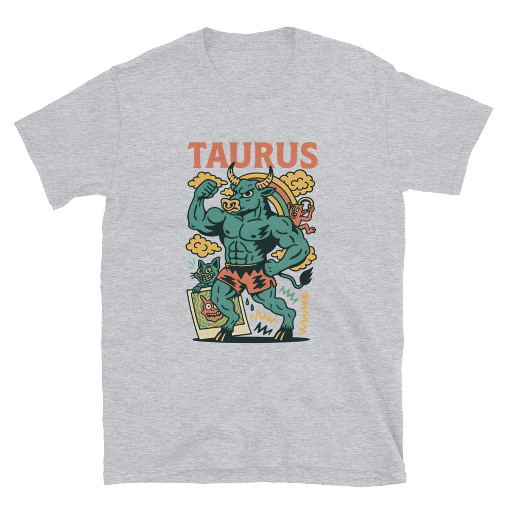 Taurus Zodiac Sign (Vintage Comic Style) T-Shirt