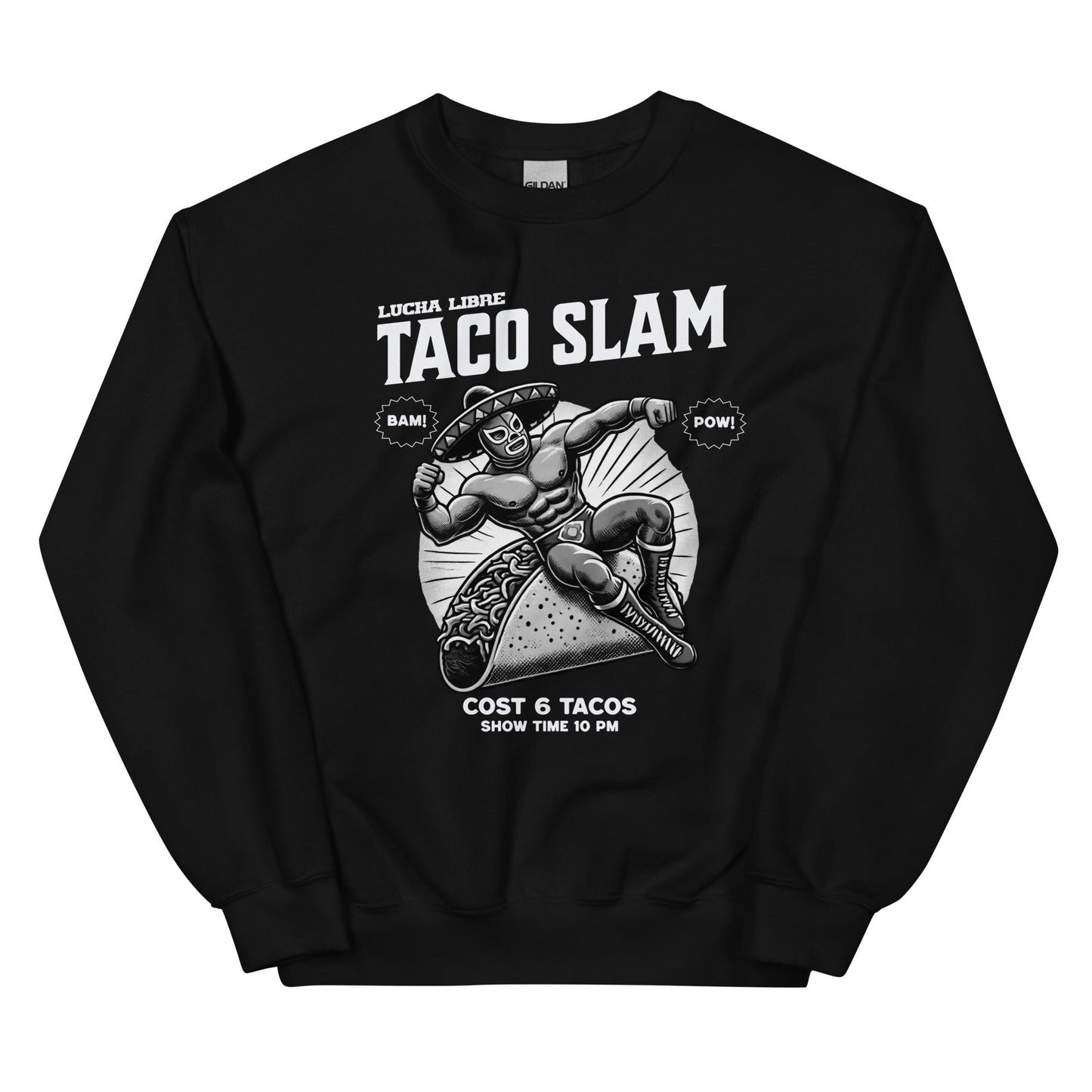 Lucha Libre Taco Slam Sweatshirt for Taco Lovers