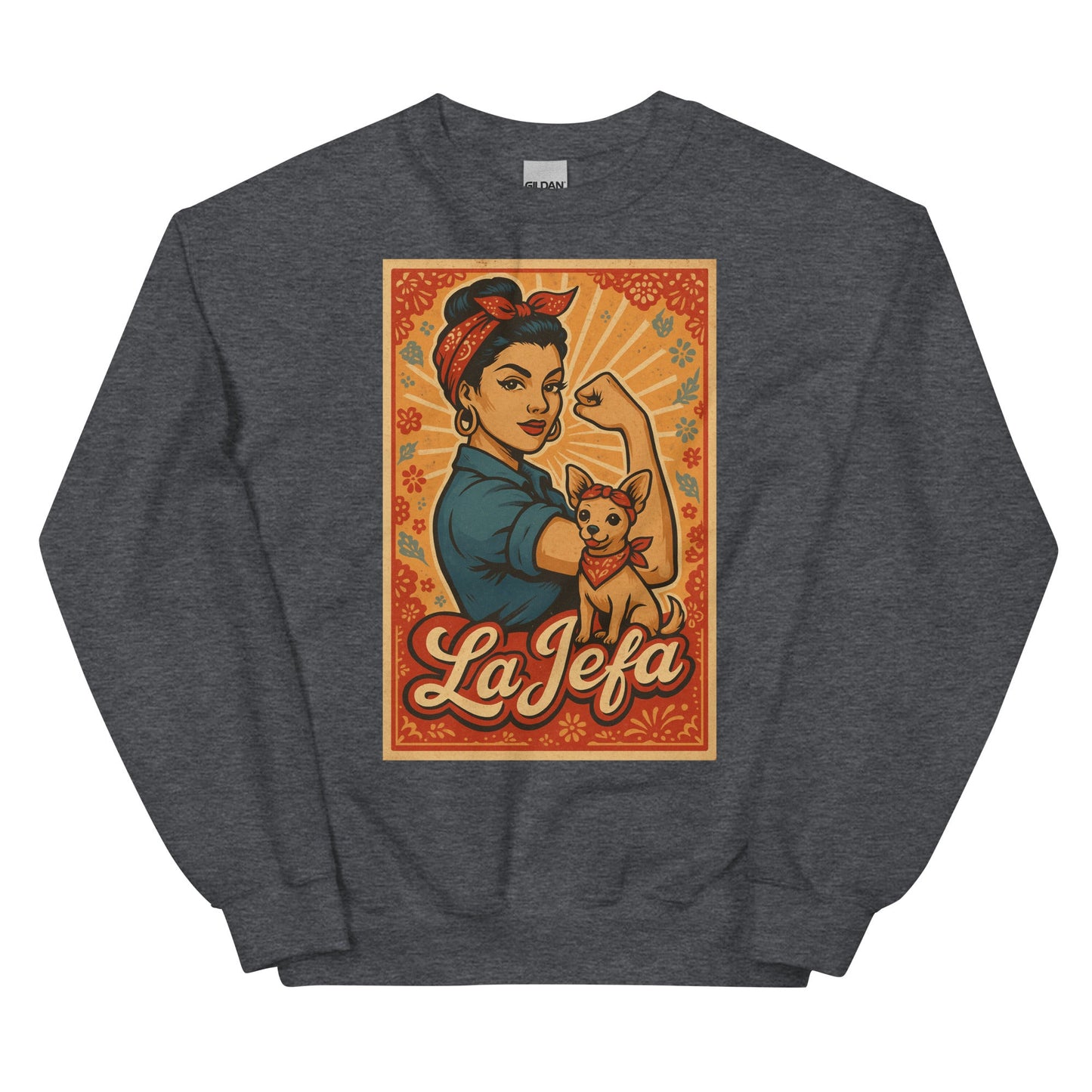 La Jefa LoterÃa Card Vintage Sweatshirt