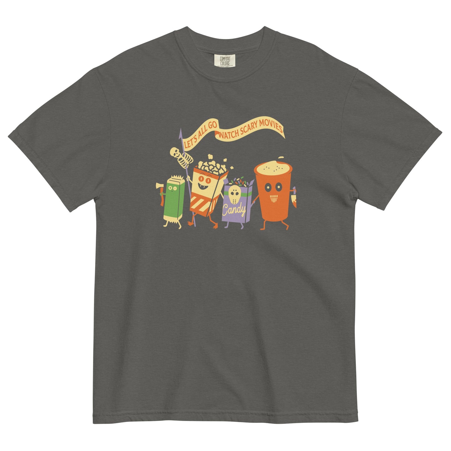 Let's All Go Watch Scary Movies Men's Relaxed Fit Tee