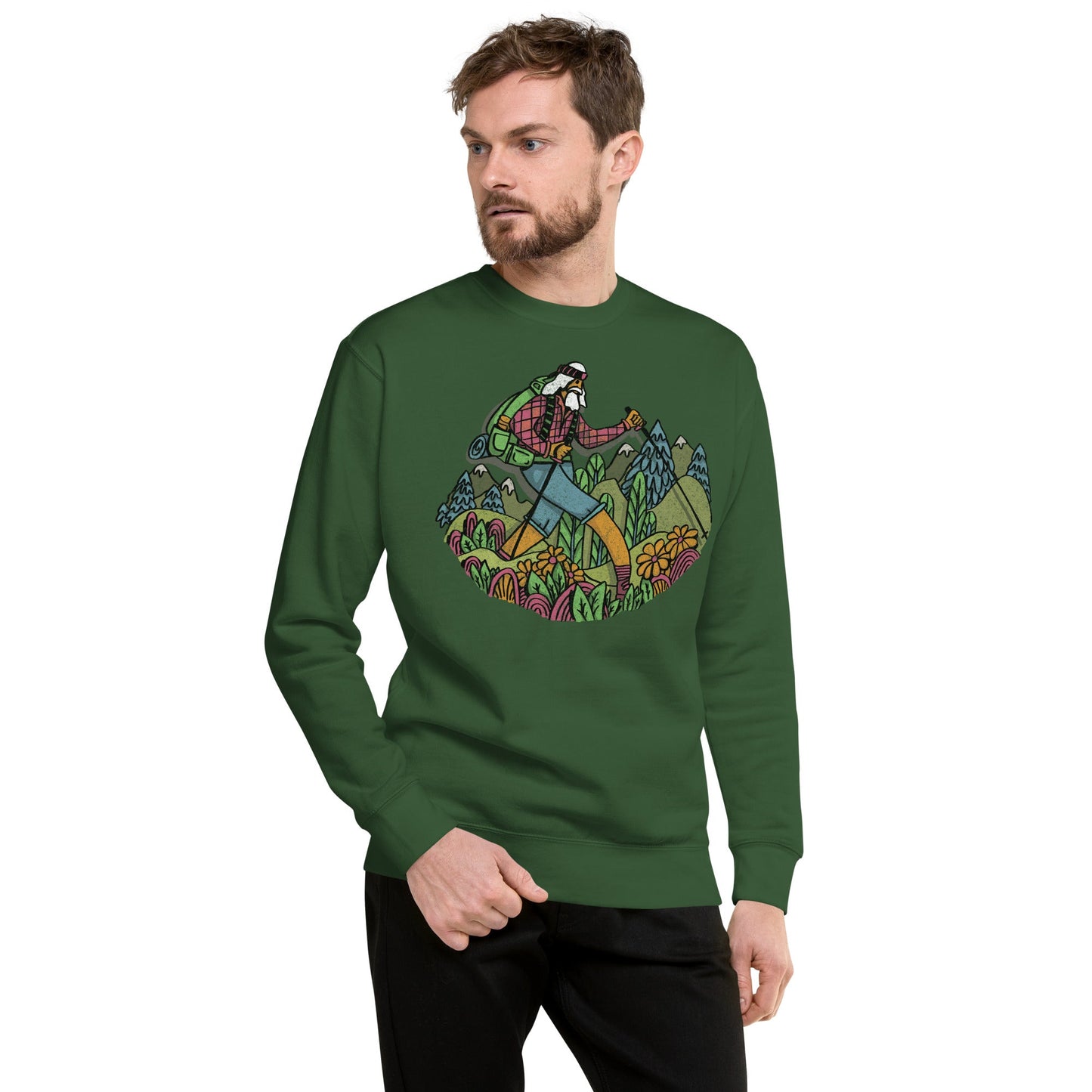 Unisex Wise Hiker | Design by Dylan Fant Classic Fleece Sweatshirt