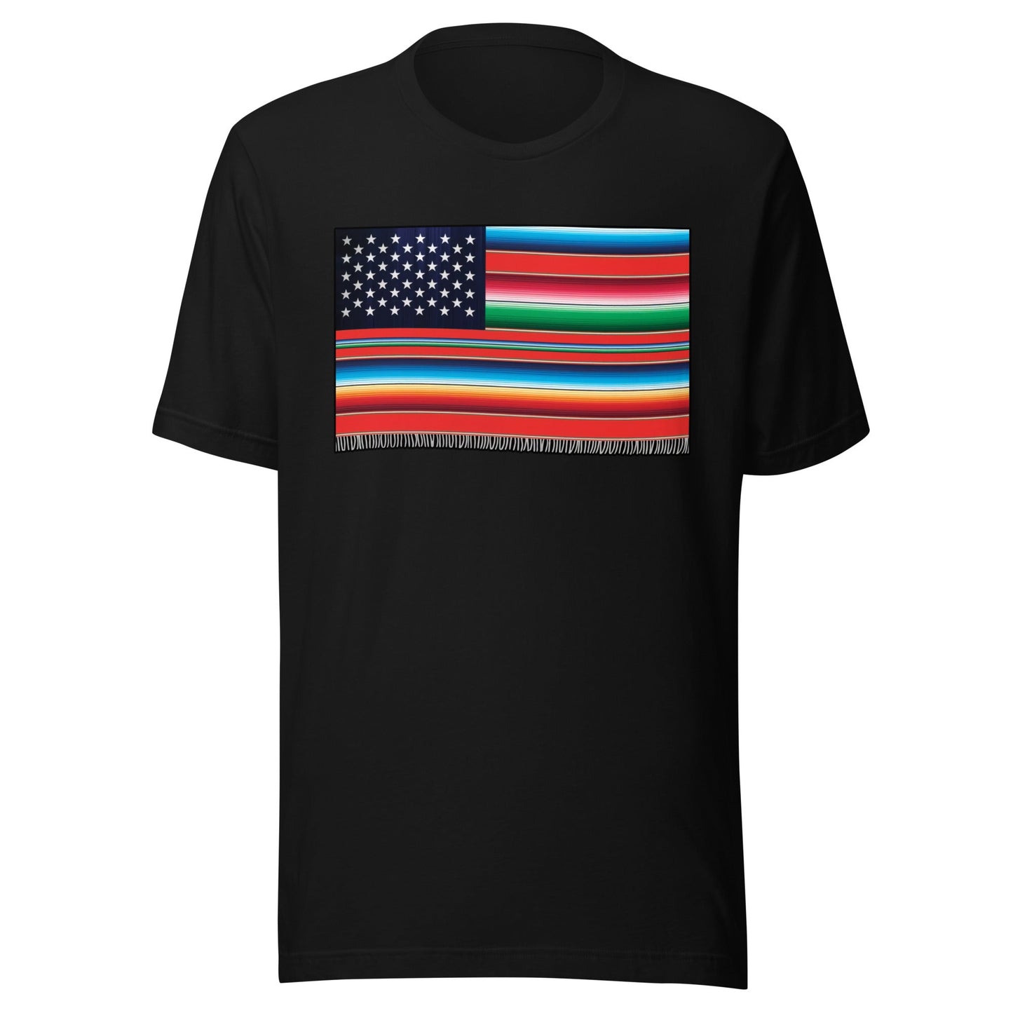 Cross Cultured Serape American Flag Unisex T-Shirt Premium