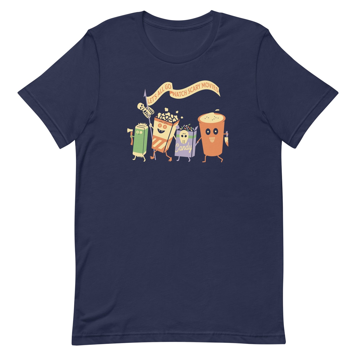 Let's All Go Watch Scary Movies Men's Signature Tee