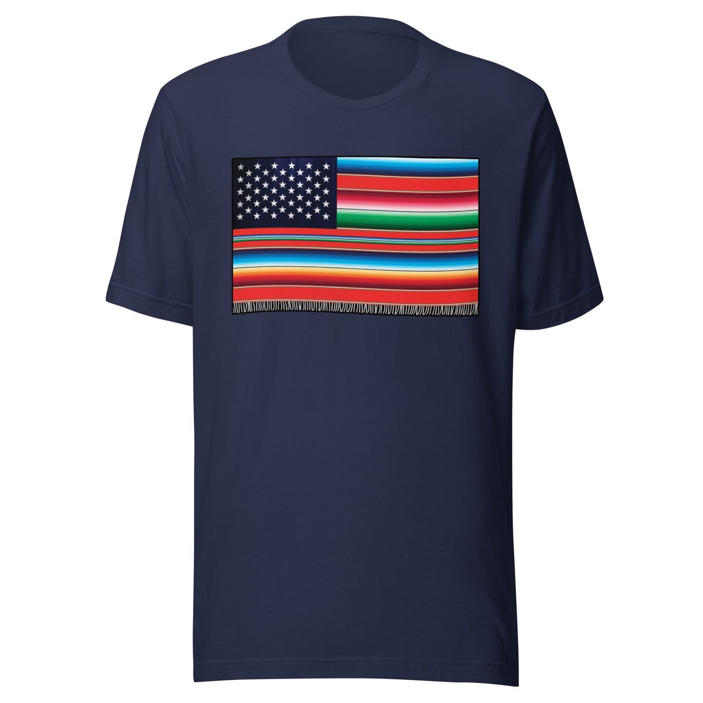 Cross Cultured Serape American Flag Unisex T-Shirt Premium