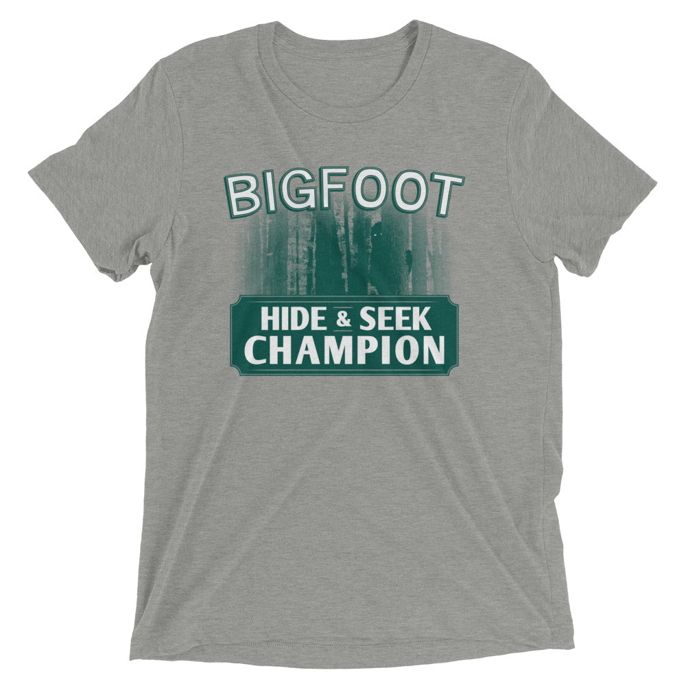 Bigfoot Hide And Seek Champion Men's Tri-Blend Tee