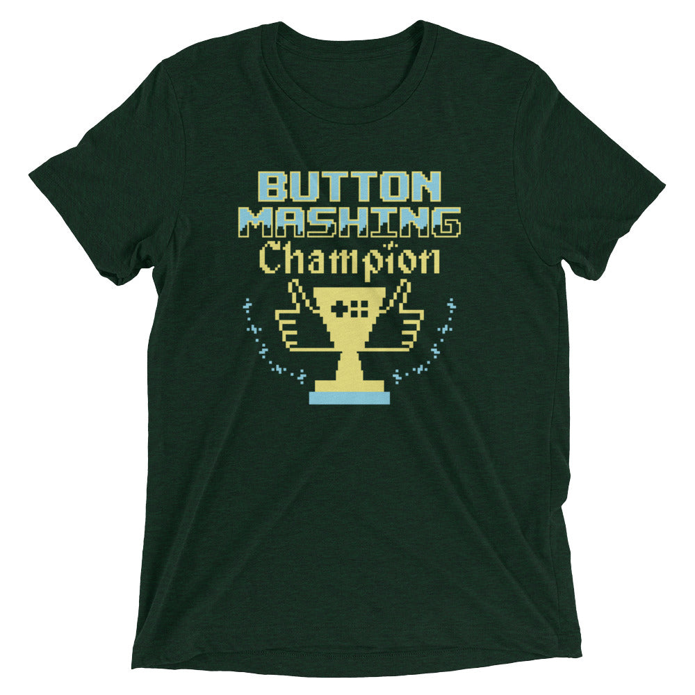 Button Mashing Champion Men's Tri-Blend Tee