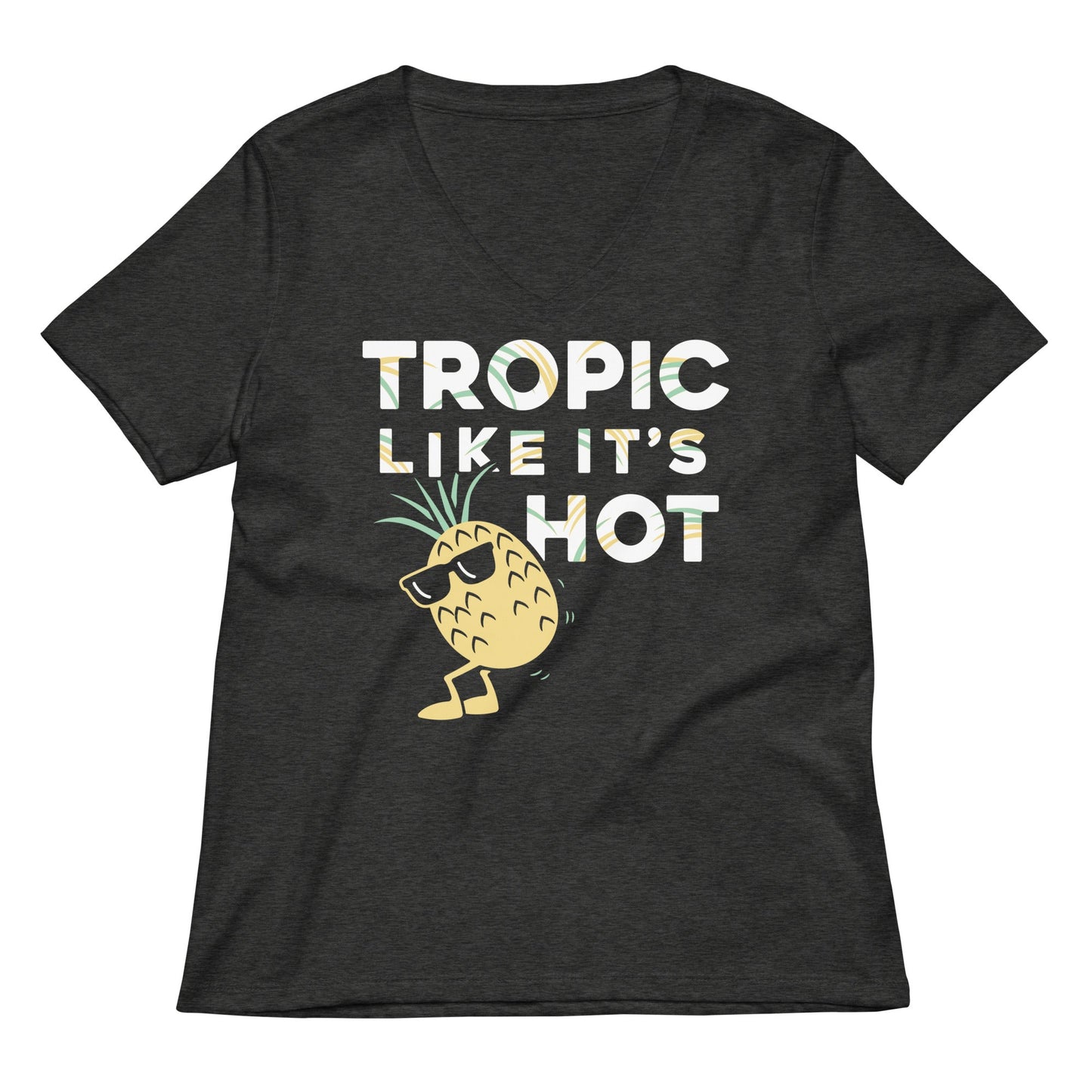 Tropic Like It's Hot Women's V-Neck Tee