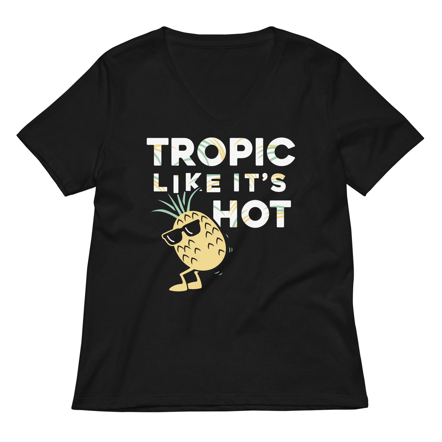 Tropic Like It's Hot Women's V-Neck Tee