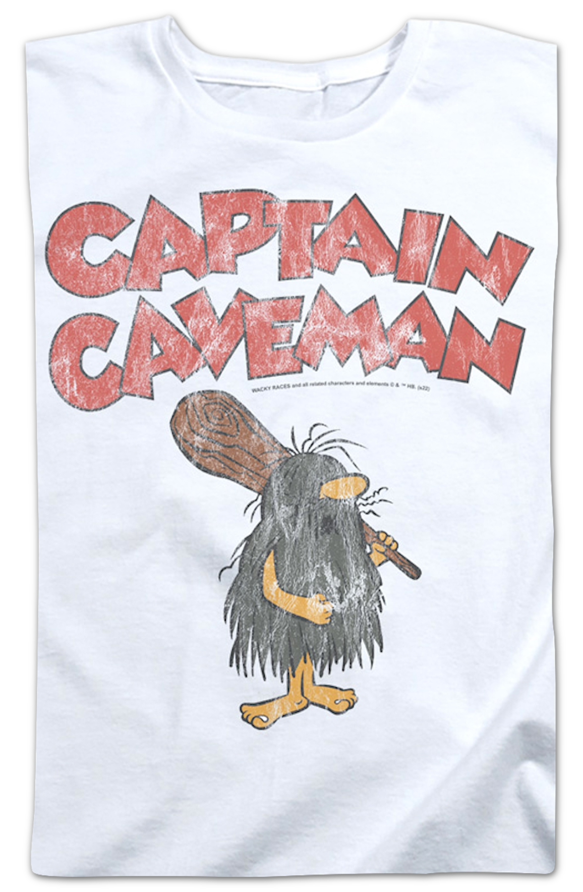Womens Vintage White Captain Caveman Shirt