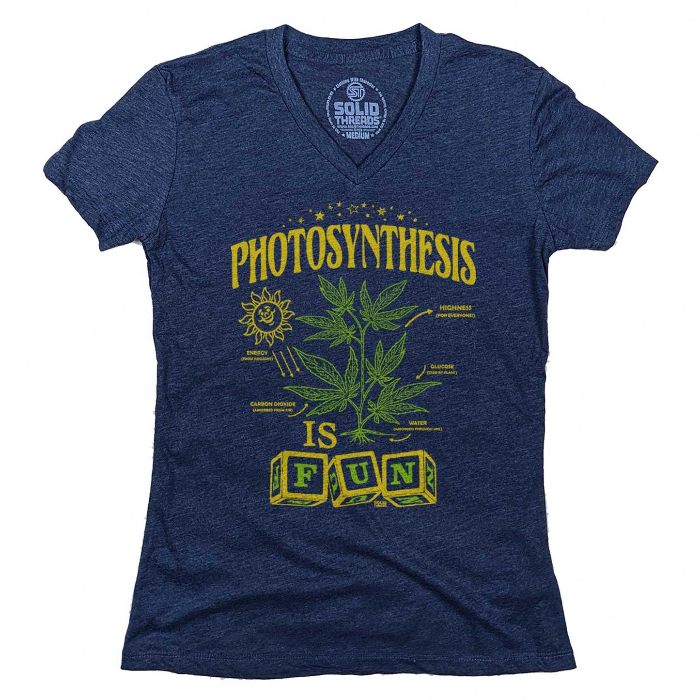 Women's Photosynthesis is Fun V-Neck Tee