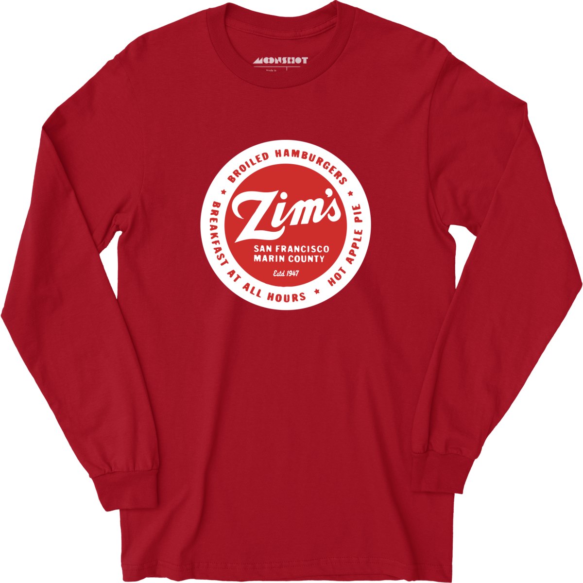 Zim's Hamburgers - San Francisco, CA - Vintage Restaurant - Long Sleeve T-Shirt