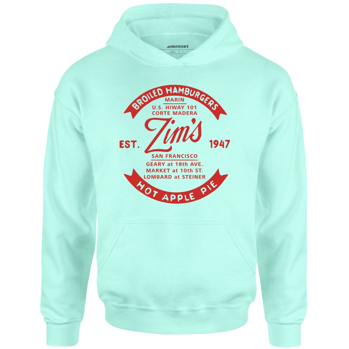 Zim's Hamburgers v4 - San Francisco, CA - Vintage Restaurant - Unisex Hoodie