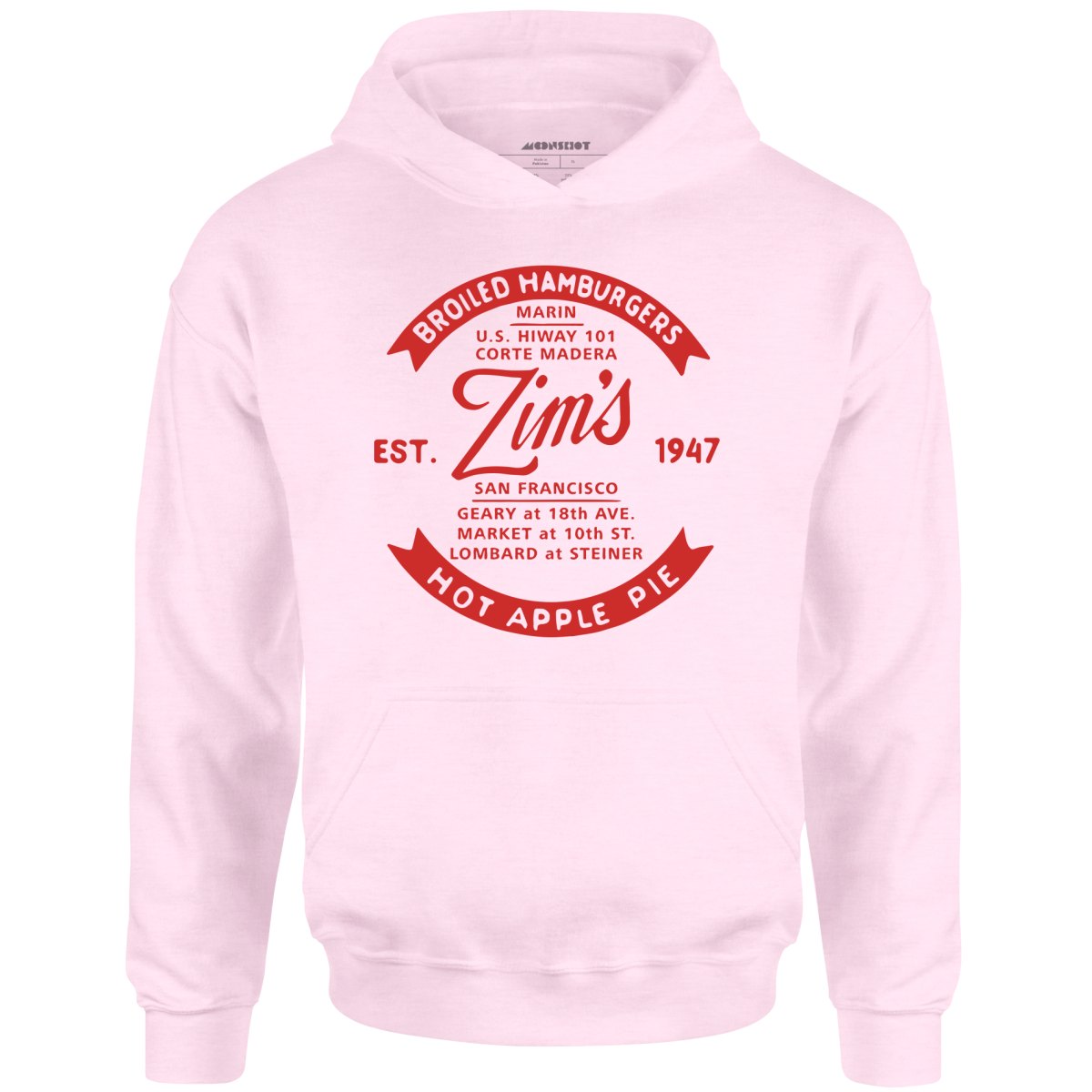 Zim's Hamburgers v4 - San Francisco, CA - Vintage Restaurant - Unisex Hoodie