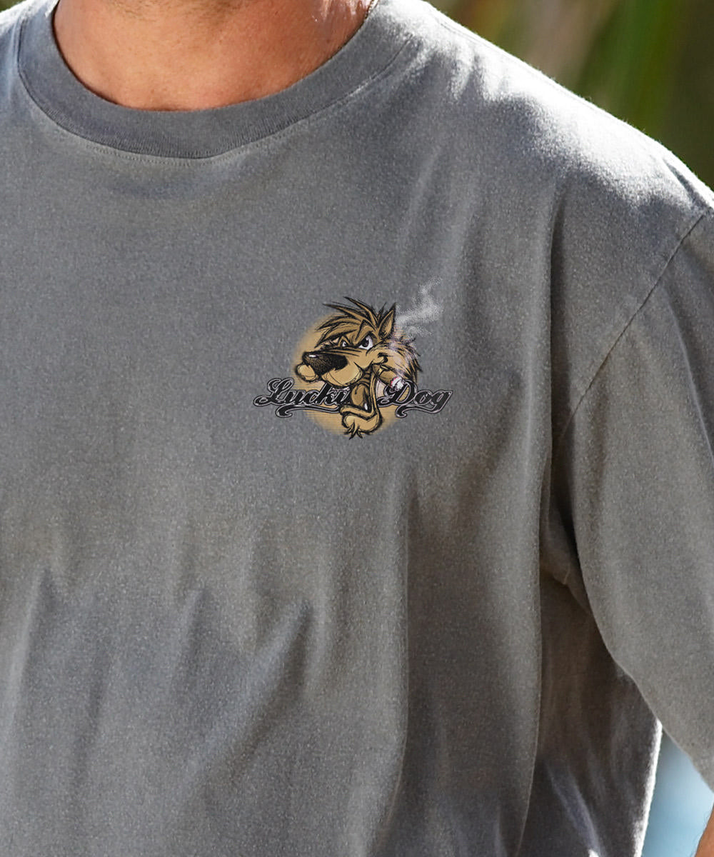 Lucky Diggity Dog - Crater DyedÂ® Short Sleeve Crewneck T-Shirt