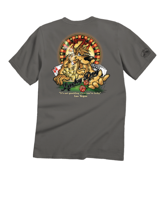 Lucky Diggity Dog - Crater DyedÂ® Short Sleeve Crewneck T-Shirt