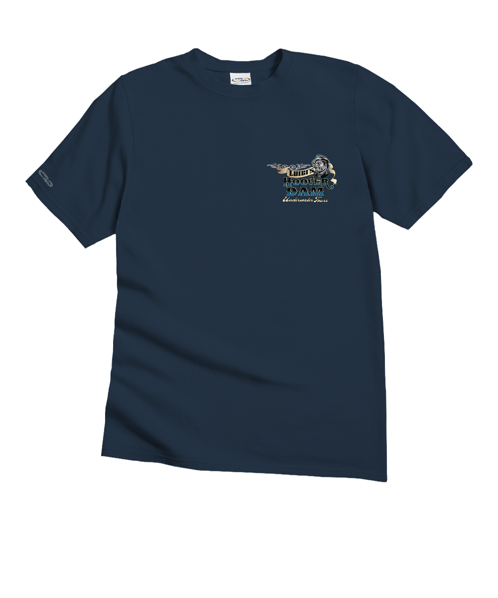 Luigis Dam - Navy Short Sleeve Crewneck T-Shirt