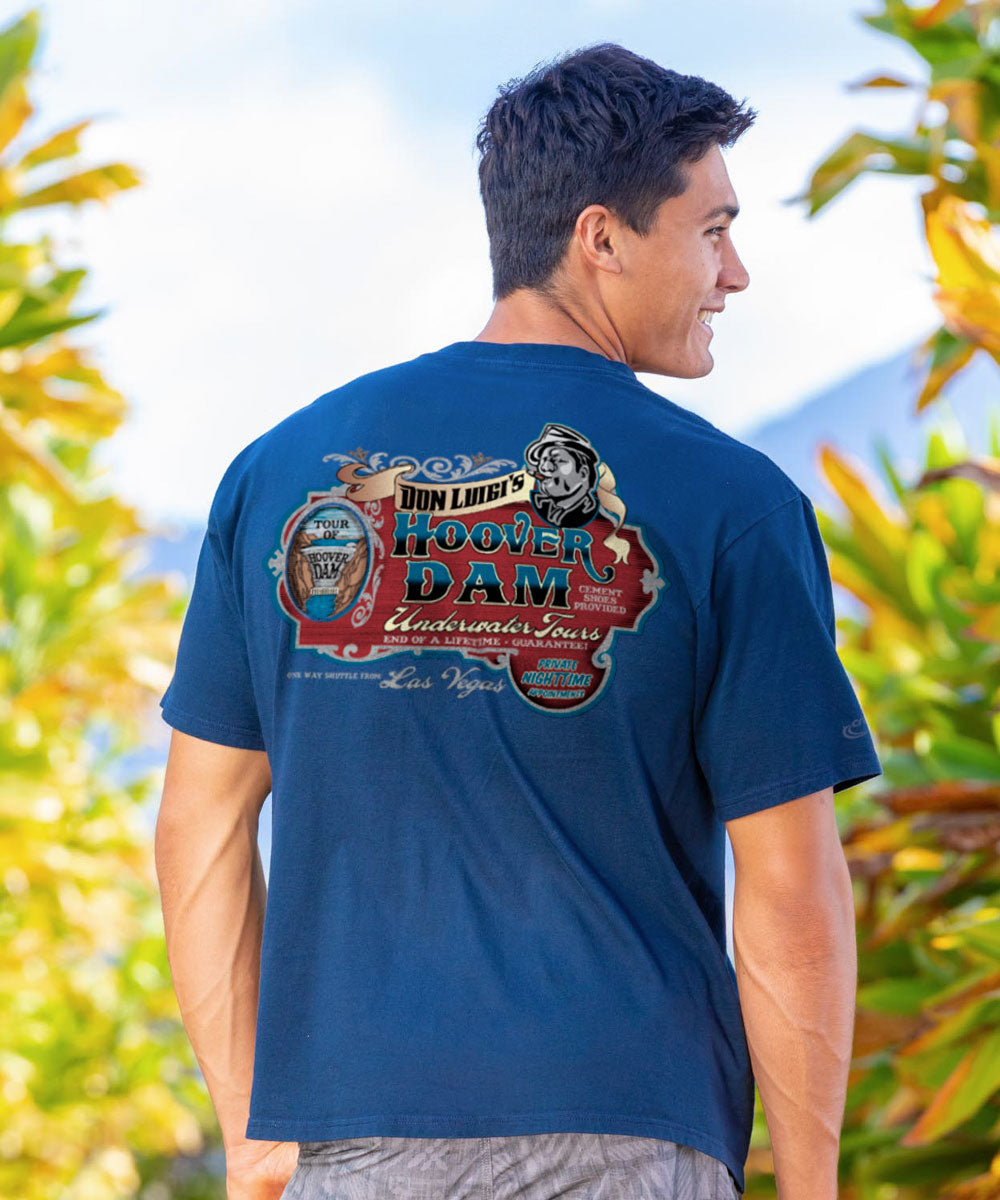 Luigis Dam - Navy Short Sleeve Crewneck T-Shirt