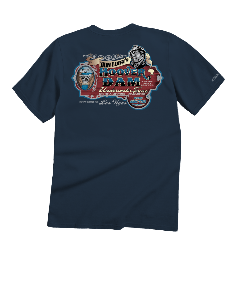 Luigis Dam - Navy Short Sleeve Crewneck T-Shirt