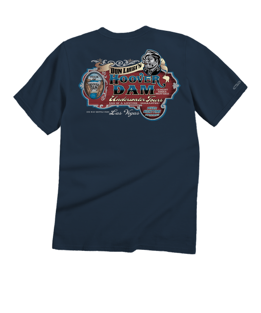 Luigis Dam - Navy Short Sleeve Crewneck T-Shirt