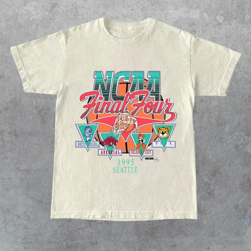 1995 NCAA Final Four Official Game Shirt, graphic vintage sports tees summer shirts for men, Gift for Her, Gift for Him, Gift for Friend