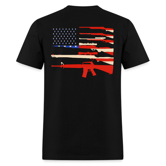 American Flag Guns T Shirt