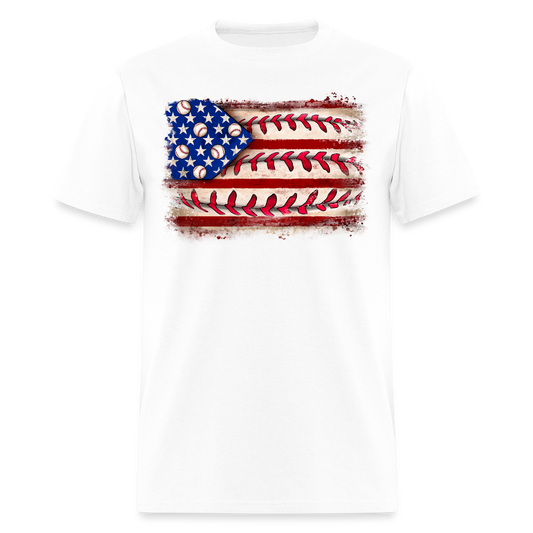 Baseball American Flag T Shirt