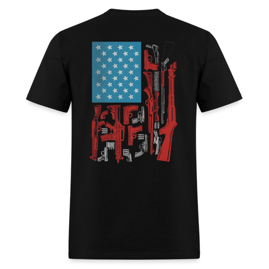 American Flag Guns Riffles Bullets T Shirt