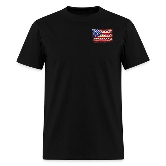 Baseball American Flag Double-Sided Print T Shirt