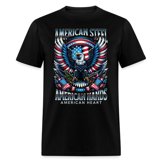 American Steel American Hands American Heart T Shirt