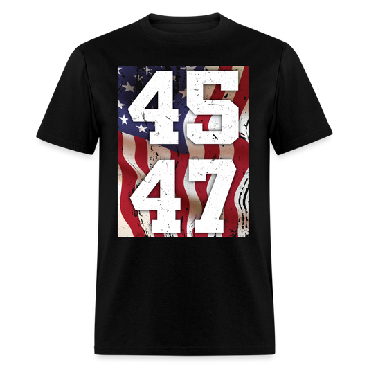 45 47 Trump American Flag T Shirt