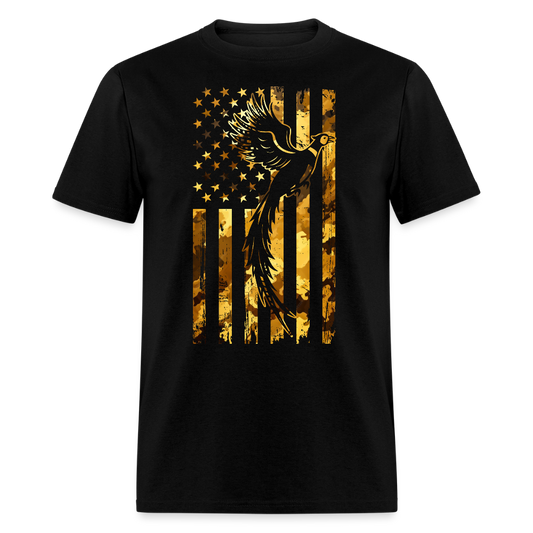 American Flag Pheasant Bird Hunter T Shirt