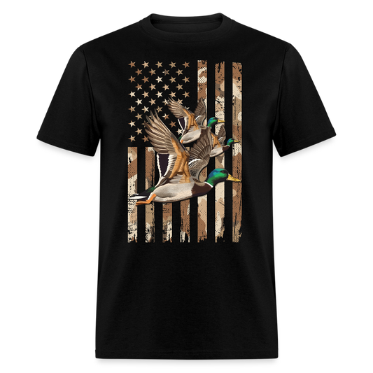 American Flag Waterfowl Hunting T Shirt