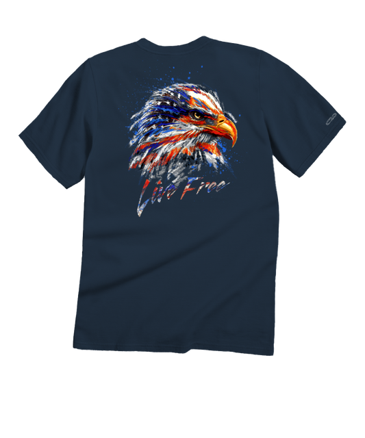Live Free - Navy Short Sleeve Crewneck T-Shirt