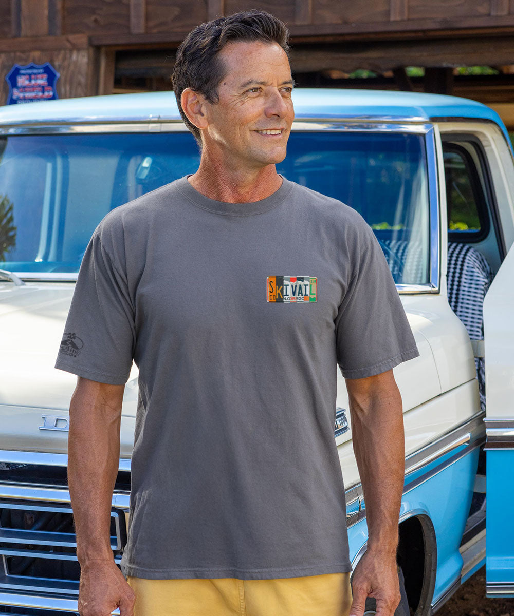 License To Ski - Crater DyedÂ® Short Sleeve Crewneck T-Shirt