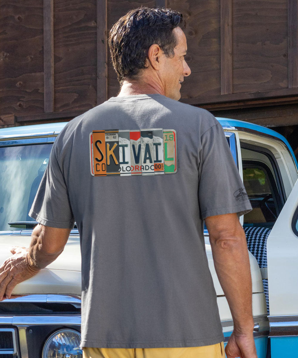 License To Ski - Crater DyedÂ® Short Sleeve Crewneck T-Shirt