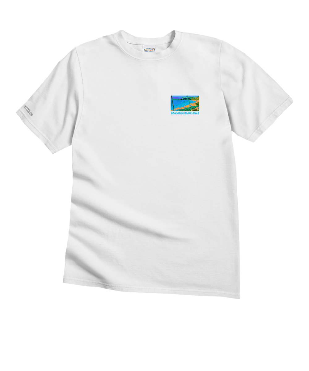 Kaanapali Beach - White Short Sleeve Crewneck T-Shirt
