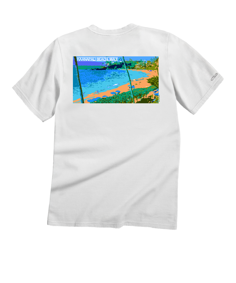 Kaanapali Beach - White Short Sleeve Crewneck T-Shirt
