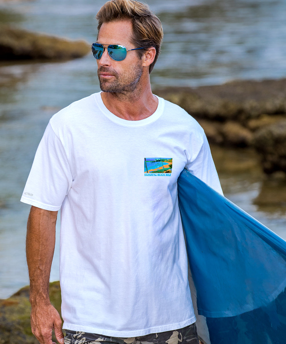 Kaanapali Beach - White Short Sleeve Crewneck T-Shirt