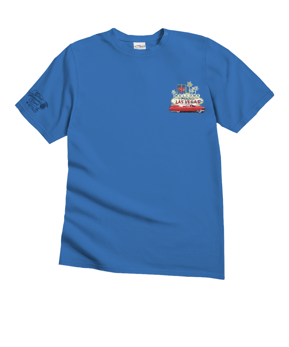 Vegas Caddy - Blue Hawaii Dyed Short Sleeve Crewneck T-Shirt