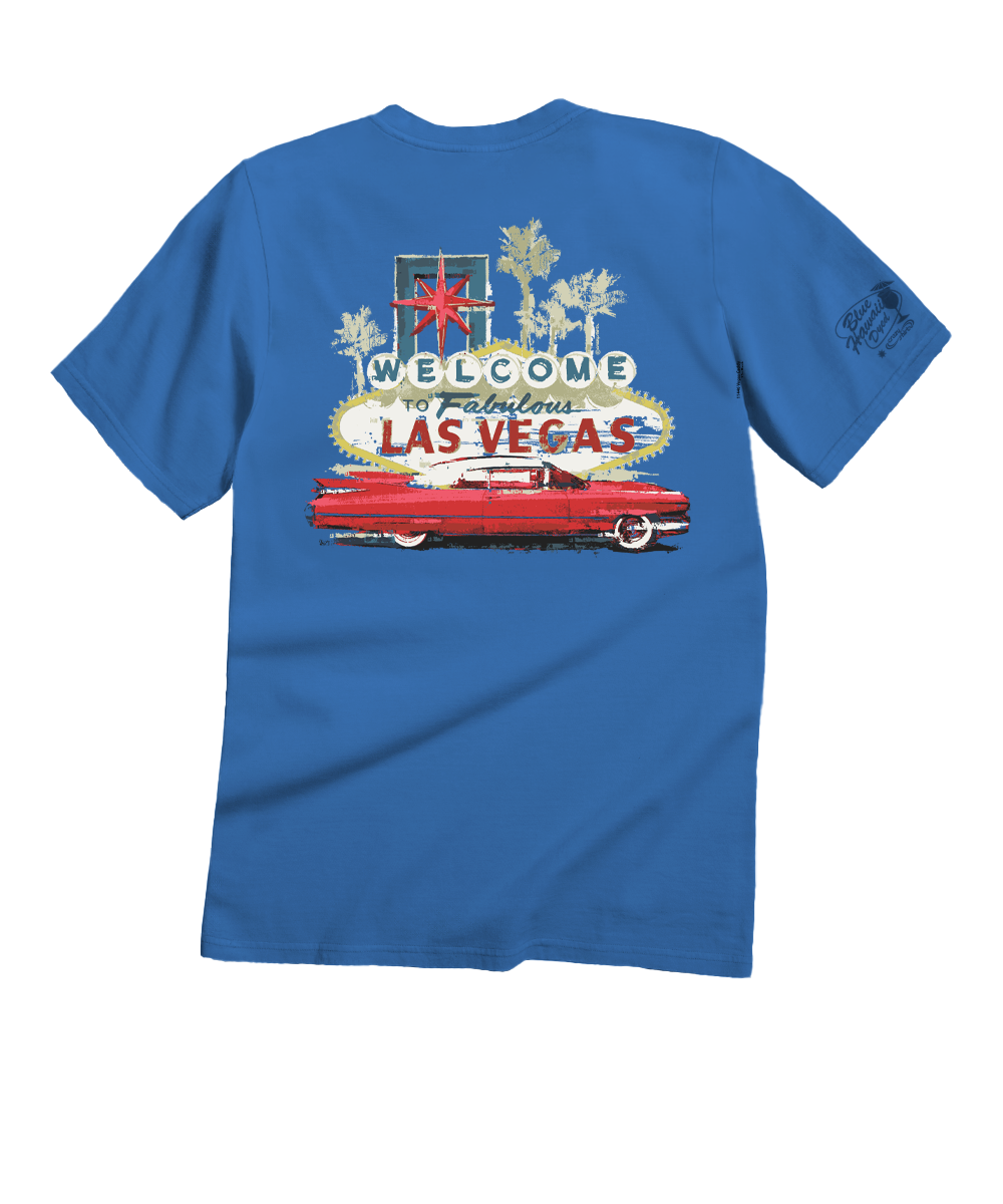 Vegas Caddy - Blue Hawaii Dyed Short Sleeve Crewneck T-Shirt