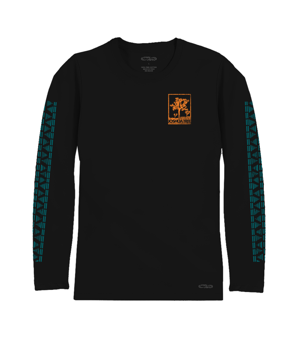 Joshua Tree - Jet Black Long Sleeve Pima T-Shirt