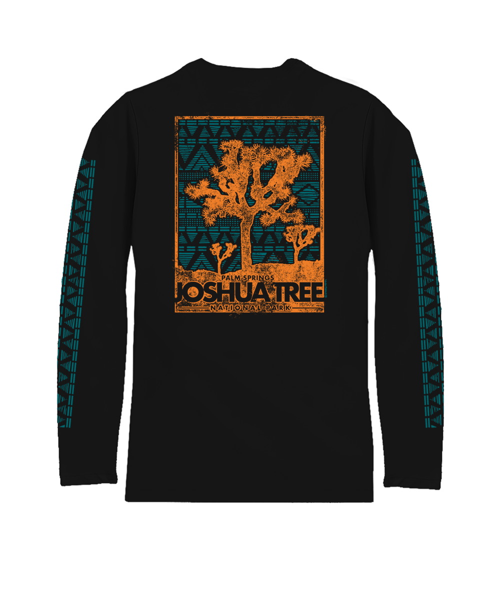 Joshua Tree - Jet Black Long Sleeve Pima T-Shirt