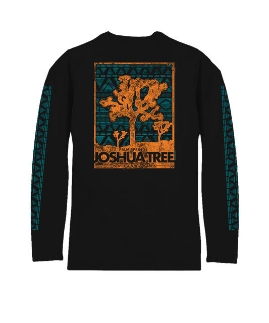 Joshua Tree - Jet Black Long Sleeve Pima T-Shirt